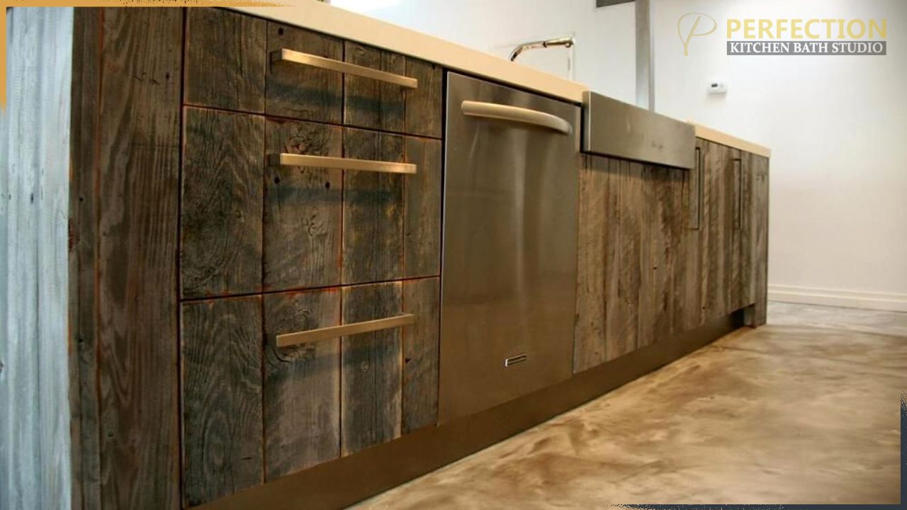 reclaimed wood cabinets